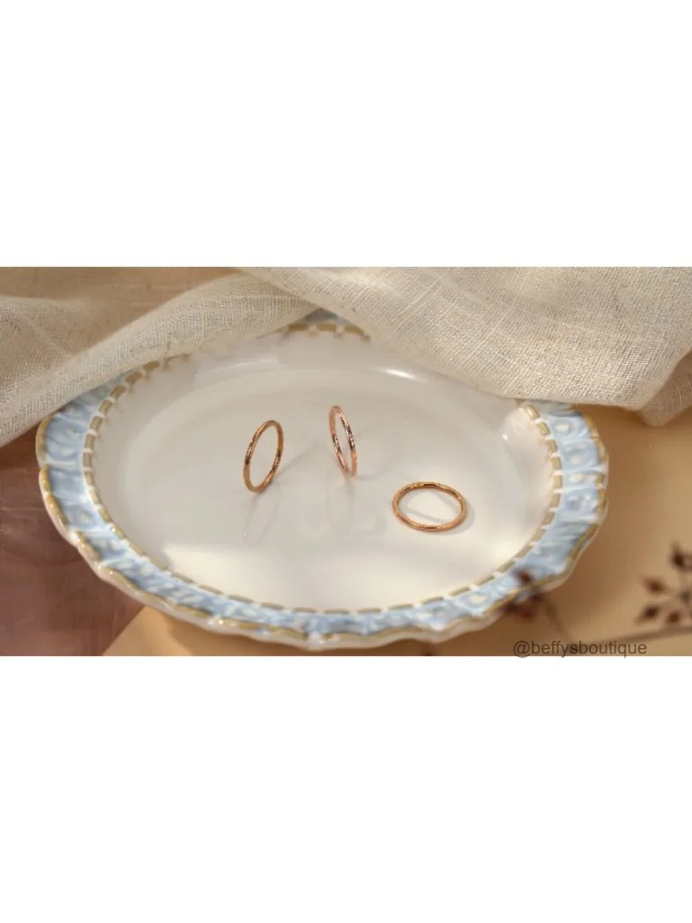 Stackable Band Rings Set Stainless Steel - Thin Knuckle Rings for Women